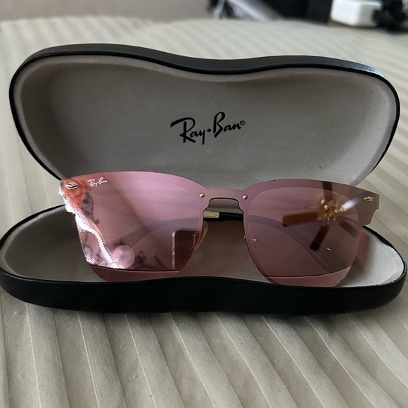 Ray-Ban Accessories - Authentic Ray-Ban Rose MIRROR Gold BLAZE CLUB MASTER Sunglasses‼️with CASE‼️